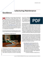 Manufacturing Maintenance Excellence