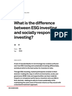 What Is The Difference Between ESG Investing and Socially Responsible