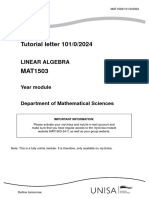 Tutorial Letter 101/0/2024: Linear Algebra