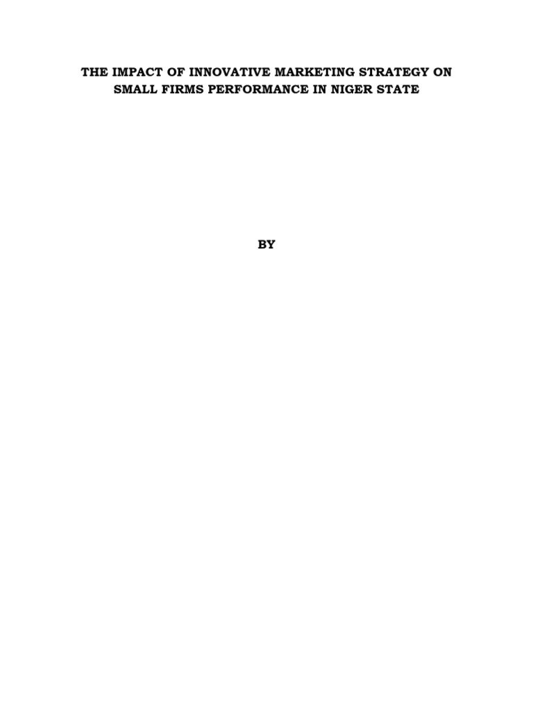 Innovative Marketing's Impact on Small Firms | PDF | Innovation | Marketing