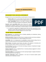 Special Topics in Management
