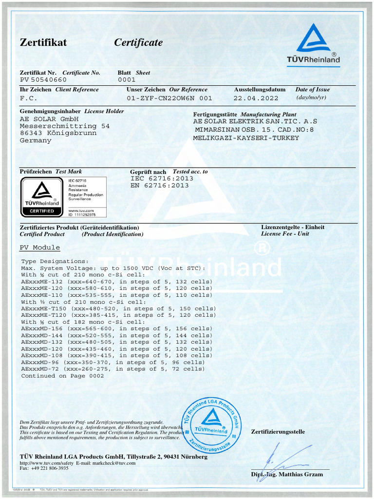 IEC 62716 Ammonia Resistance | PDF