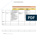 Curriculum Mapping Template