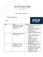 Course Outline 3rd Grading