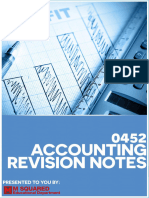 Accounting 0452 Revision Notes For The y