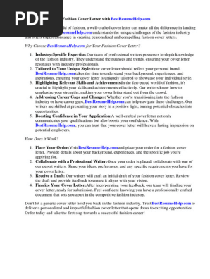 Fashion Cover Letter