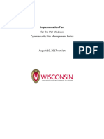 Cybersecurity Risk Management Implementation Plan 2017 08 10 For The UC