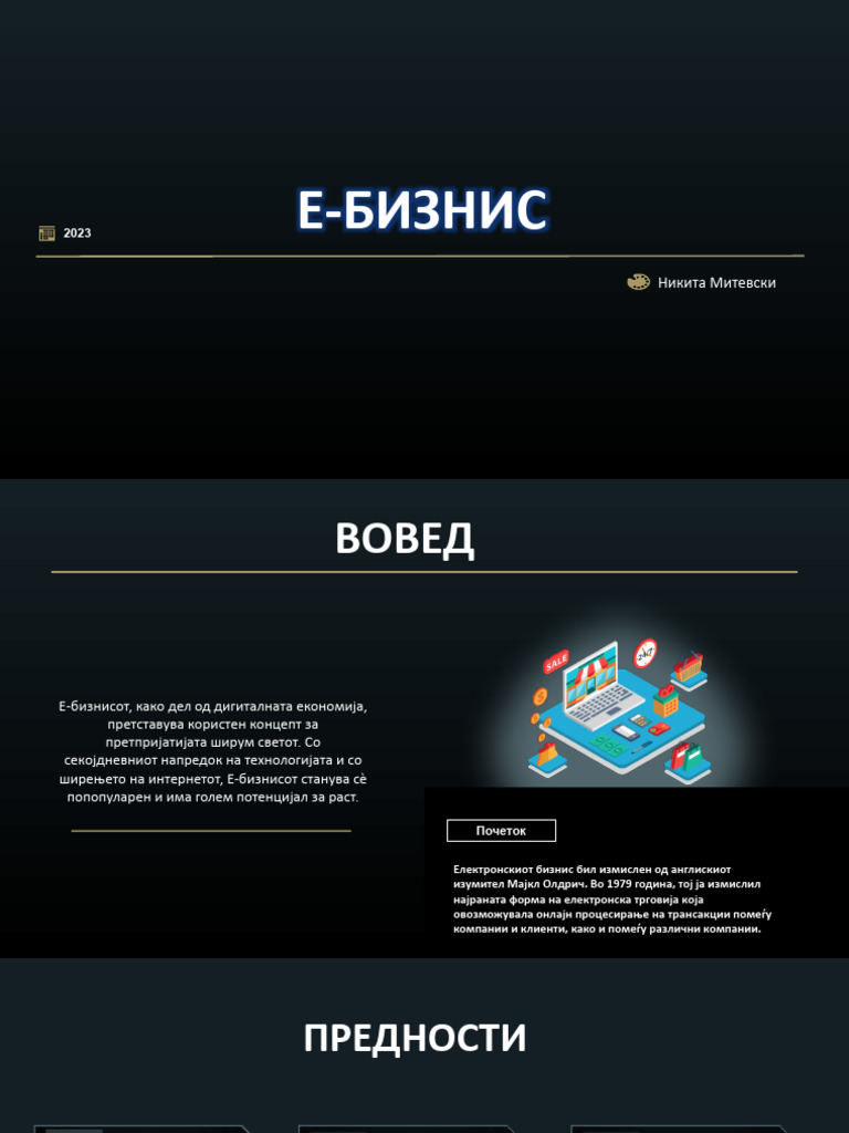 Презентација за Е- бизнис | PDF