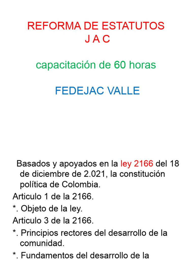 Reforma de Estatutos | PDF
