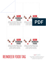 Reindeer Food Printable