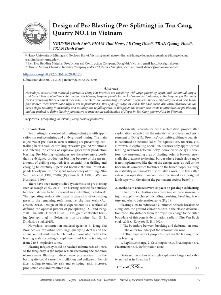 Pre Splits Pdf Mining Fracture