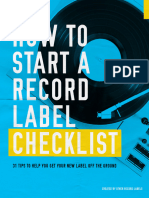 How To Start A Record Label Workboo
