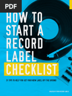 How To Start A Record Label Workboo