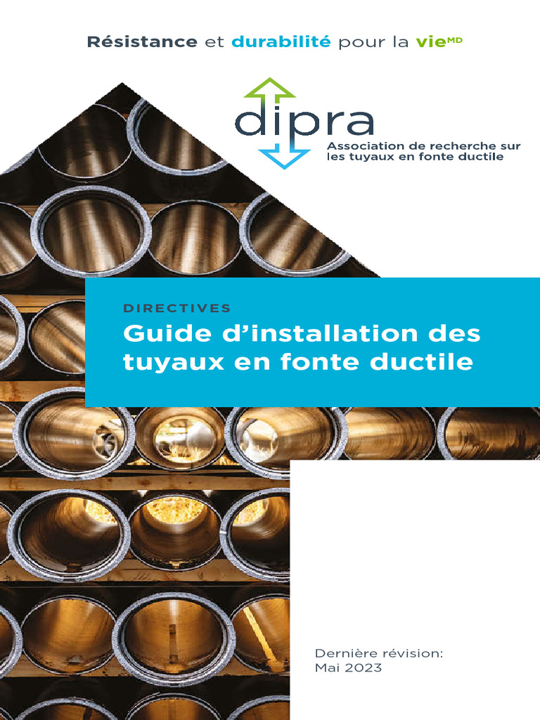 Ductile Iron Pipe Install Guide French | PDF | Fonte (métallurgie) | Tuyau