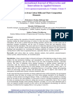 Analysis of Flours From Cotton Mills and Their Composition Elements