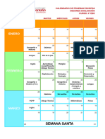 Calendario Exámenes 4º Eso 2