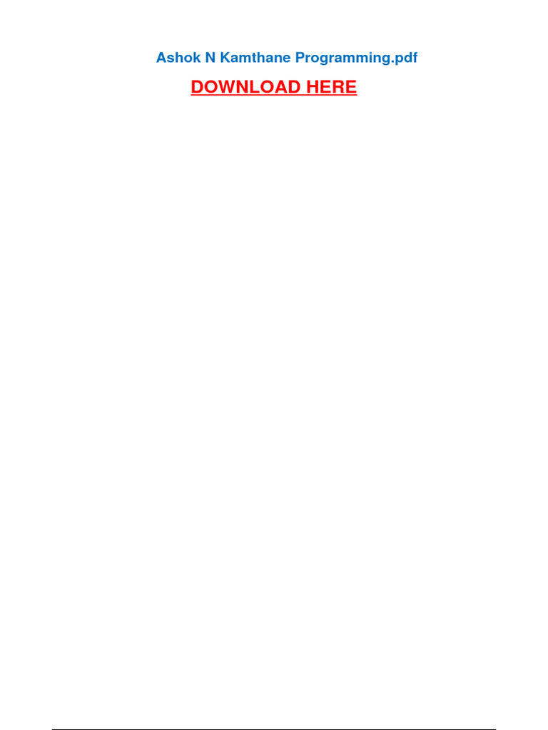 Ashok N Kamthane Programming | PDF | Computer Programming | Systems ...