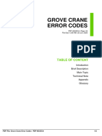 Grove Crane Error Codes: Table of Content