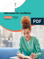 b2 First For Schools Information For Candidates Booklet