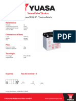 Bateria YB10L-BP - DATASHEET