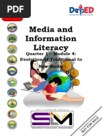 Media and Information Literacy: Quarter 1 - 4: Evolution of Traditional To New Media