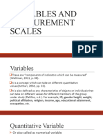 Variables and Measurement Scales Report