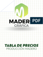 Tabla de Precio Grafica 2020