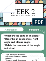 Week 2 - Pairs of Angles and Lines2023-2024