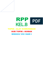 Keteraturan Suasana Kelas - Materi - RPP Topik Alat Komunikasi Sub Topik Koran (Pertemuan 1)