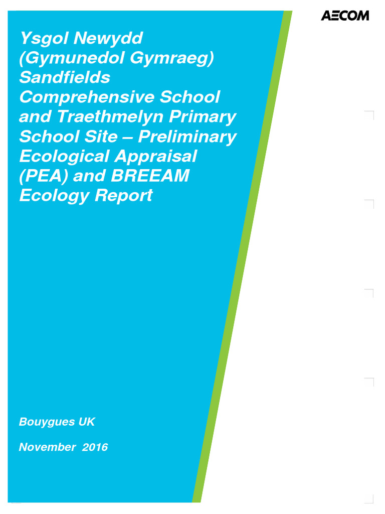 Ysgol Newydd Ecological Appraisal Report | PDF | Ecology | Biodiversity