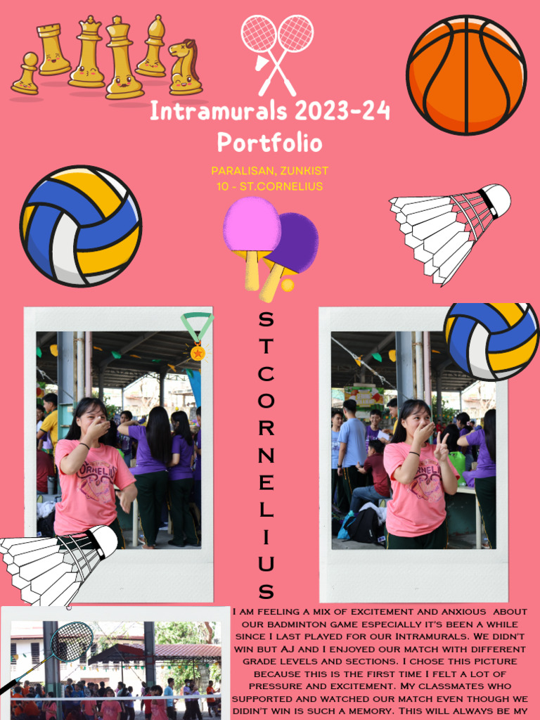 WW 3 Intramurals 2023 24 Portfolio | PDF | Sports & Recreation