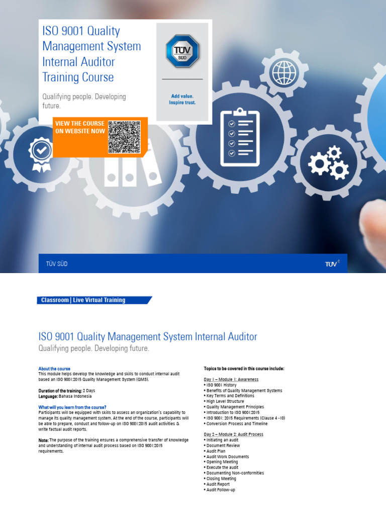 ISO 9001 Quality Management System Internal Auditor | PDF | Business | Art