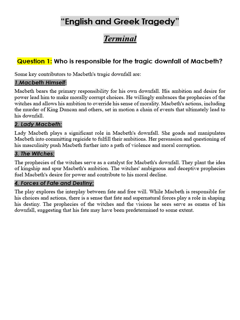 Greek Tragedy Timeline