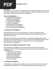 Audit and Due Diligence (Unit-4)