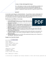 Cover Letter Sample Doc Format