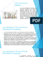 Ley Estatutaria 1757 de 2015 de Participación Ciudadana