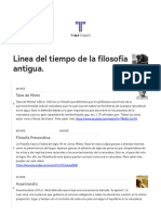 Linea Del Tiempo de La Filosofía Antigua. Timeline - Timetoast
