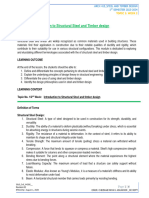 ARCH 415-S&TD - M1 - T1 - W2 - Introduction For Steel and Timber