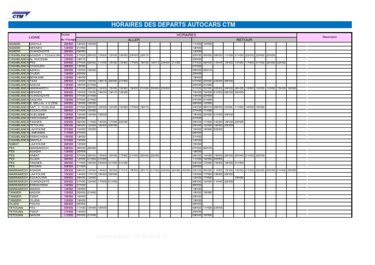 Horaire de départ cargo