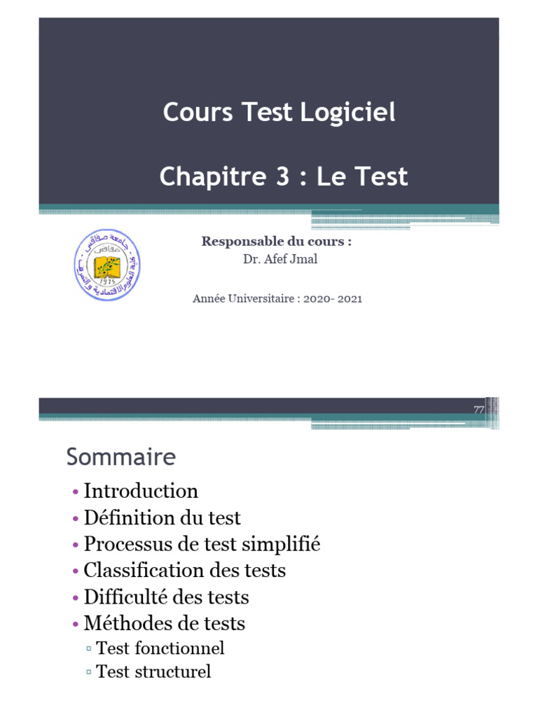 Méthodes et Types de Tests Logiciels | PDF | Test de logiciel | Logiciel