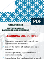 Chap 2. The Language of Mathematics