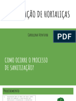 Slide de Sanitização de Hortaliças