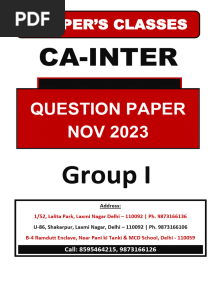 Question Paper Nov 23 - Group 1