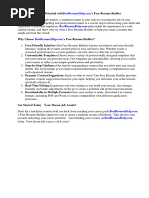 Free Resume Builder and Free Download