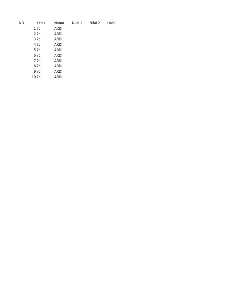Materi Praktek Excel Input Data