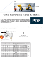 Gráfico de Dimensiones de Brida Dividida SAE - Serie 3000 y 6000