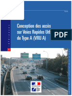 Conception Des Accès Sur Voies Rapides Urbaines de Type A (VRU A)