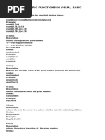 Numeric, Date, Financial, String Functions in Visual Basic