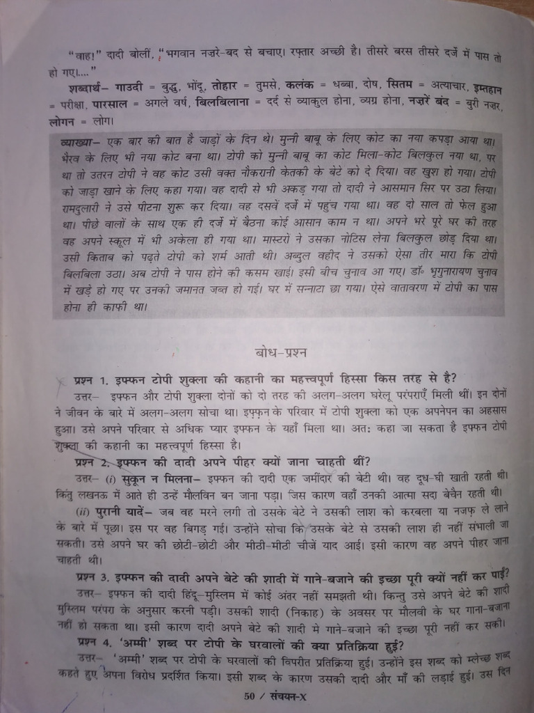Topi Shukla Class 10 | PDF