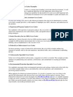 Federal Government Cover Letter Examples